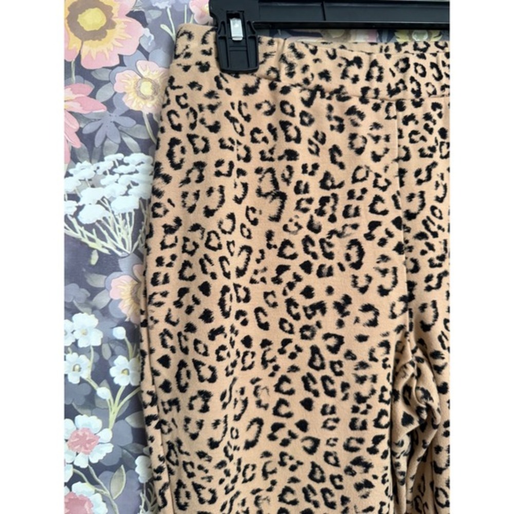 Chicos Leopard Print Leggings‎ Pants Women's Size 0R Tan Black - Picture 8 of 8
